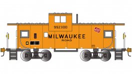 (image for) 36' Wide-Vision Caboose - Milwaukee Road #993200