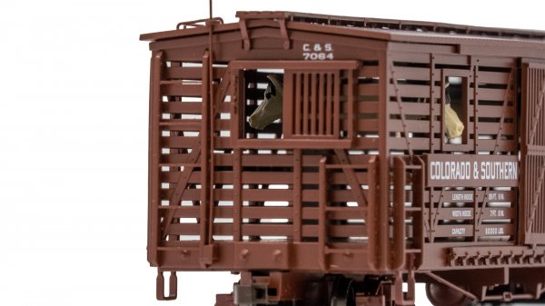 (image for) Animated Stock Car - Colorado & Southern #7064 with Horses