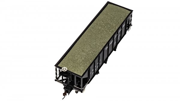(image for) 3-Bay Hopper with Removable Load - Durango & Silverton #9328 with Ballast Load