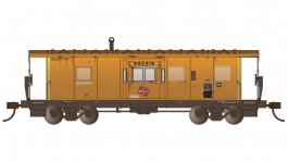 (image for) BAY WINDOW CABOOSE - MILWAUKEE ROAD #992219