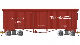 (image for) Wood-Side Boxcar - Denver & Rio Grande Western™ #3409