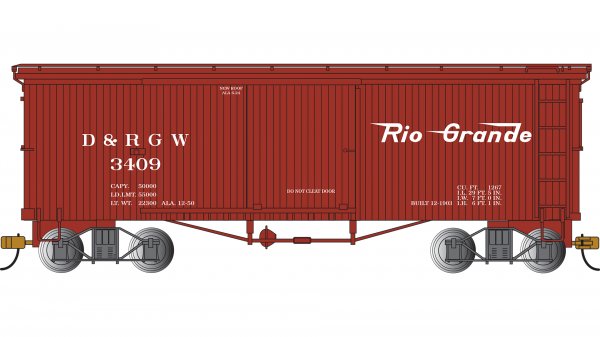 (image for) Wood-Side Boxcar - Denver & Rio Grande Western™ #3409