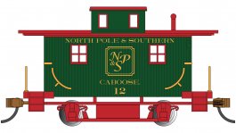 (image for) Old-Time Bobber Caboose - North Pole & Southern® #12