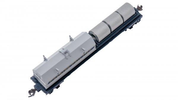 (image for) 55' Steel Coil Car with Coil Load - BALTIMORE & OHIO® #8379 with ANGLED HOOD