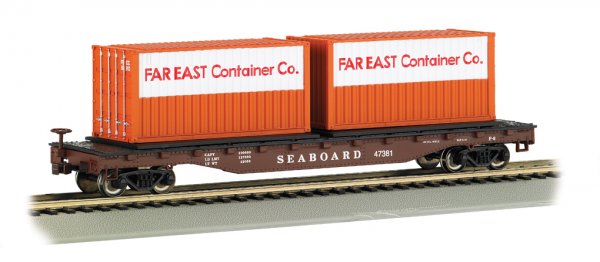 (image for) Seaboard® - 52' Flat Car with Container Load