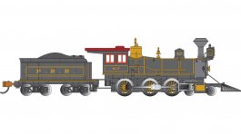 (image for) 19th Century 4-6-0 - Pennsylvania #417 with Coal Load