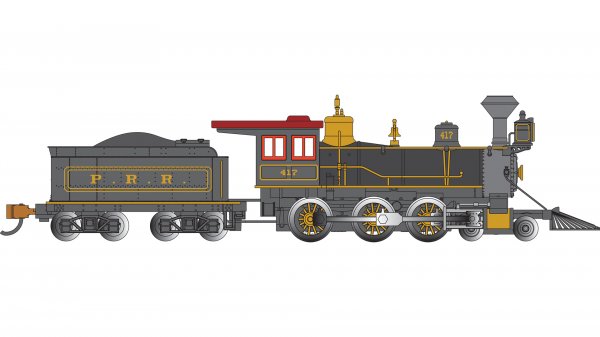 (image for) 19th Century 4-6-0 - Pennsylvania #417 with Coal Load