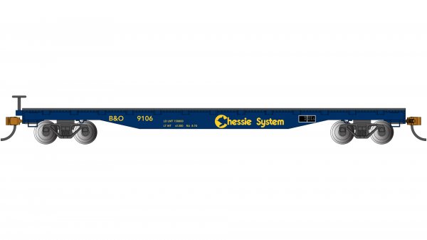 (image for) 52' Flat Car - Chessie System® #9106