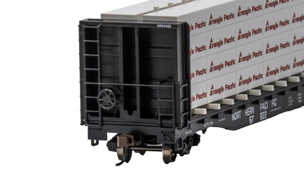 (image for) 52' Center-Beam Flatcar with Lumber Load - Northern Pacific #67022