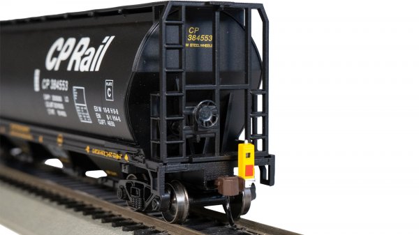 (image for) Cylindrical Grain Hopper with Flashing End of Train Device - CP Rail #384553