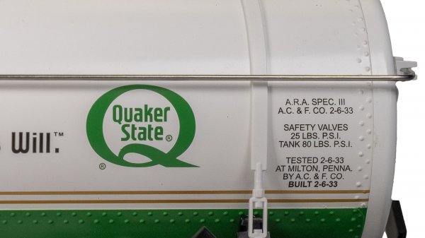 (image for) Single Dome Tank Car - Quaker State #754