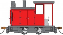 (image for) Davenport 0-4-0 Gas Mechanical - Painted Unlettered Red & Black