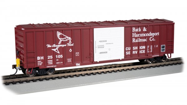 (image for) 50' Outside Braced Box Car with Flashing End of Train Device - Bath & Hammondsport #25105