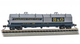 (image for) 55' Steel Coil Car with Coil Load - BALTIMORE & OHIO® #8379 with ANGLED HOOD