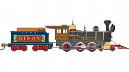 (image for) 19th Century 4-6-0 - Central Pacific #57 "Bison" with Wood Load