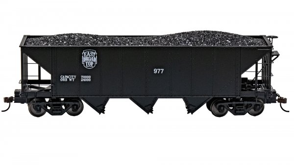 (image for) 3-Bay Hopper with Removable Load - East Broad Top #977 with Coal Load