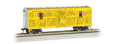 Union Pacific® - 40ft Animated Stock Car w/ horses (HO Scale)