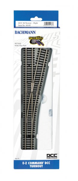 (image for) E-Z Command® DCC #4 Turnout- Right (HO Scale Nickel Silver)