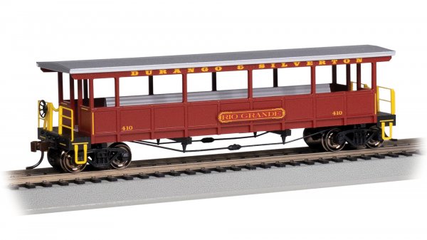 (image for) Open Sided Excursion Car - Durango & Silverton #410 - Red