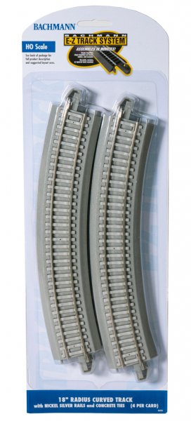 (image for) 18" Radius Curved with Concrete Ties (HO Scale Nickel Silver)