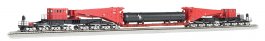 Red & Black w/Retort Load & Silver Trucks-380 ton Schnabel Car
