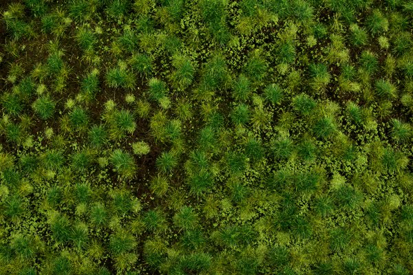 (image for) Medium Green Tufted Grass Mat (one 11.75" X 7.5" sheet)