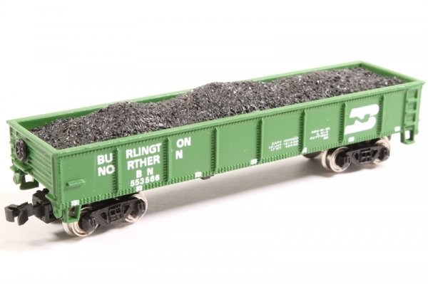 (image for) Burlington Northern #553566 - 40' Gondola w/coal load