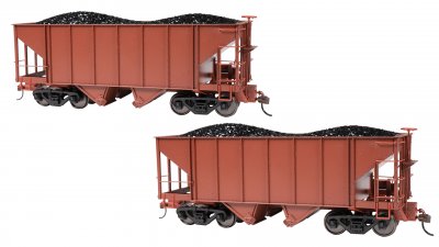 2-Bay Steel Hopper - Painted Unlettered - Oxide Red