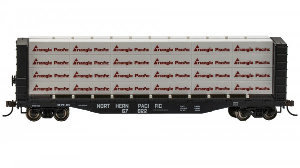 (image for) 52' Center-Beam Flatcar with Lumber Load - Northern Pacific #67022