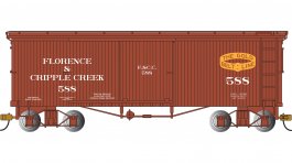(image for) Wood-Side Boxcar - Florence & Cripple Creek #588