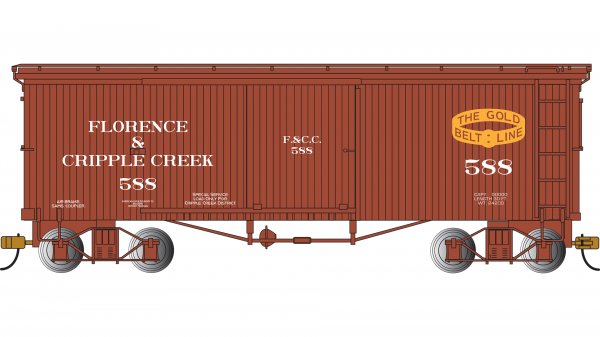 (image for) Wood-Side Boxcar - Florence & Cripple Creek #588
