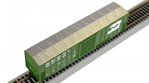 (image for) 50' Outside Braced Box Car with Flashing End of Train Device - Burlington Northern