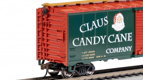 (image for) 40' Box Car - Claus Candy Cane Co.