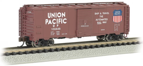 (image for) AAR 40' Steel Box Car - Union Pacific® Automated Railway (Brown)