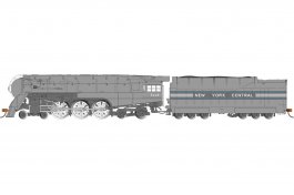 (image for) Dreyfuss Streamlined Hudson - New York Central #5445 (1938 livery w/Boxpok drivers) (DCC SOUND ON BOARD®)