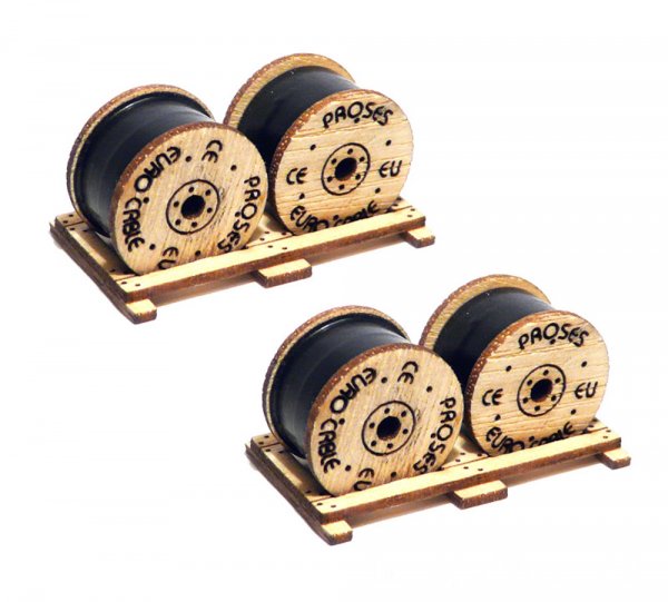 (image for) HO Scale Cable Drums - Kit (2 per Pack)