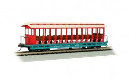 (image for) Amusemnt Pk - Cream/Red - Jackson Sharp Open-Sided Excursion Car