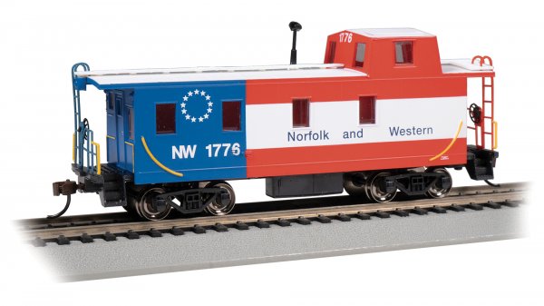 (image for) Streamlined Caboose with Offset Cupola - N&W #1776- Bicentennial