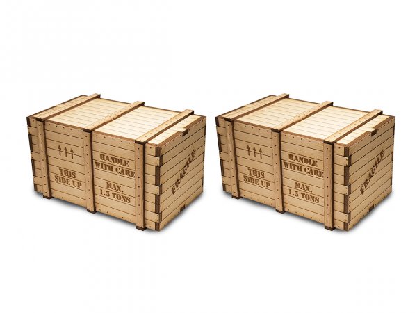 (image for) O Scale Machinery Crates (2 per pack)