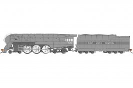 (image for) Dreyfuss Streamlined Hudson - New York Central #5452 (1940 livery w/Scullin drivers) (DCC SOUND ON BOARD®)
