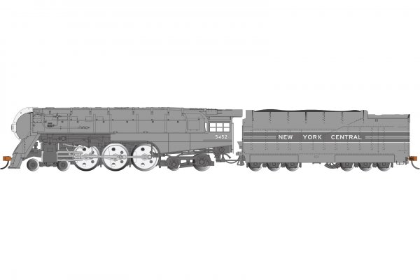 (image for) Dreyfuss Streamlined Hudson - New York Central #5452 (1940 livery w/Scullin drivers) (DCC SOUND ON BOARD®)