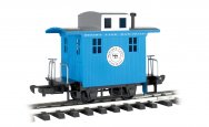 (image for) Caboose - Short Line Railroad - Blue With Silver Roof