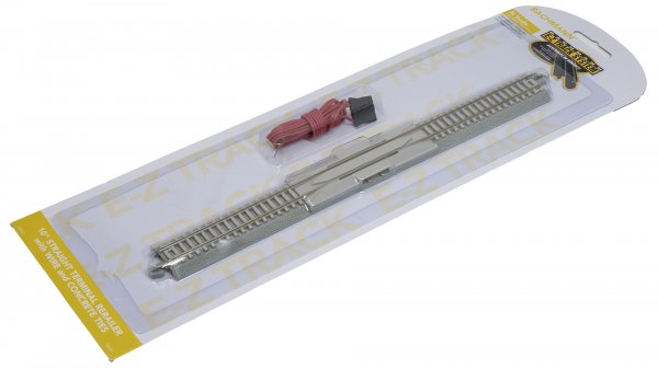 (image for) E-Z Track® with Concrete Ties - 10" Straight Terminal Rerailer with Wire
