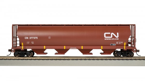 (image for) Canadian 4 Bay Cylindrical Grain Hopper - CN #377375 (Oxide Red)