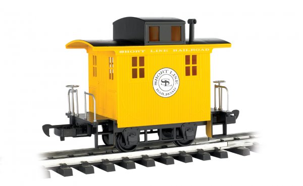 (image for) Caboose - Short Line Railroad - Yellow With Black Roof