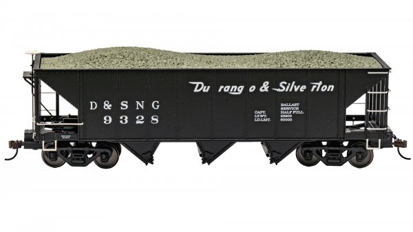 (image for) 3-Bay Hopper with Removable Load - Durango & Silverton #9328 with Ballast Load