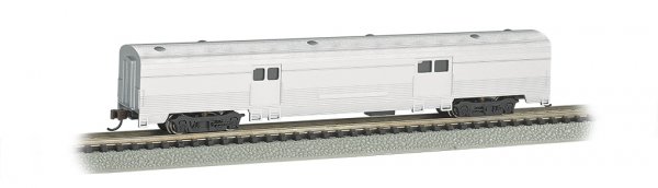 (image for) Unlettered Aluminum - 72 FT 2-Door Baggage car