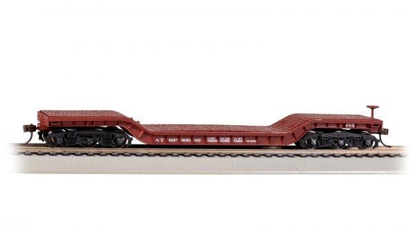 (image for) 52' Center-Depressed Flat Car - Santa Fe #90000