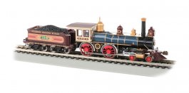 Bachmann Industries 4-4-0 American Steam DCC Ready W/&ARR Texas with Wood Load Locomotive HO Scale