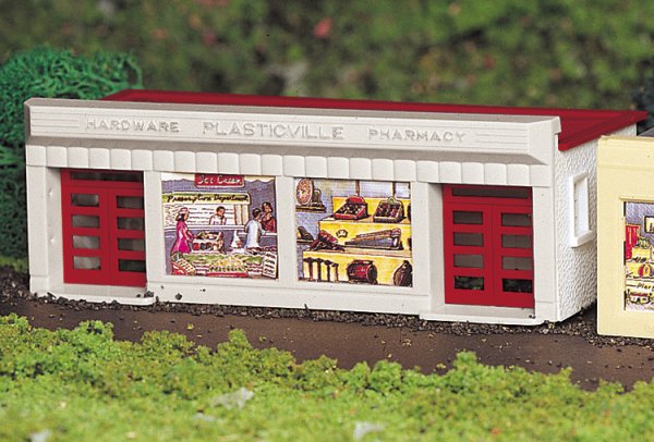 (image for) Hardware Store - White and Red (HO Scale)